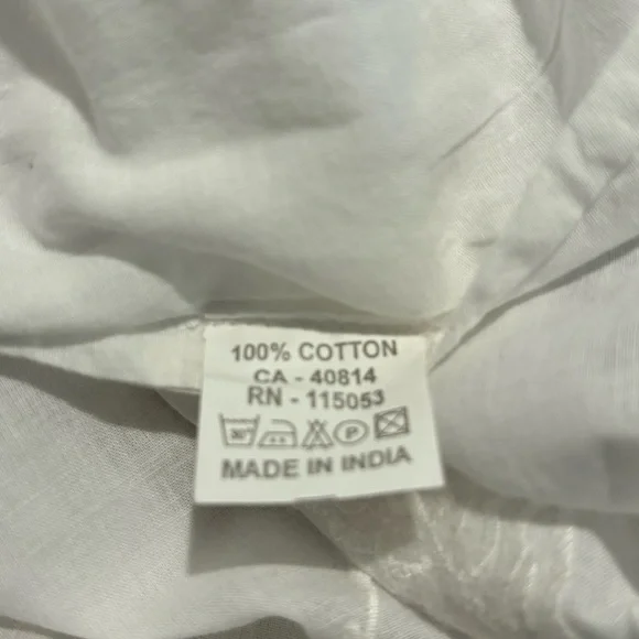 VICTORIAN CLASSICS Sz M Gown Embroidered Ruffle Hem 100% Cotton Made in India - Picture 10 of 10